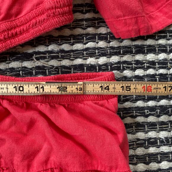 🌿Free People Womens Cross Of Sunlight Open Waist Red Mini Dress L - Picture 8 of 11